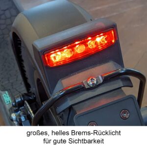 Bremslicht, Rücklicht Egret X+ Nahaufnahme