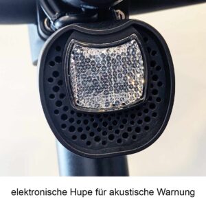 elektronische Hupe des Egret PRO escooter elektroroller eroller in Detailaufnahme