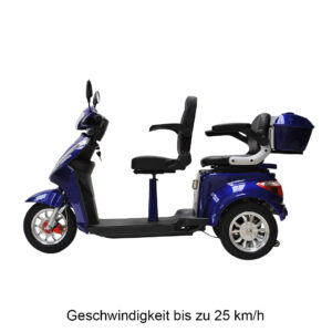 Eco Engel 503 Seniorenmobil 2-Sitzer, 25 km/h in blau, Seitenansicht