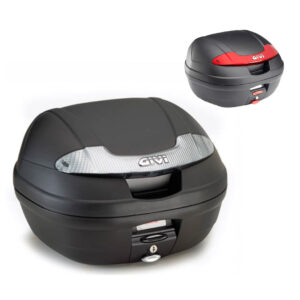 Givi Topcase, Modell mit 34l mit Reflektoren in rot und rech