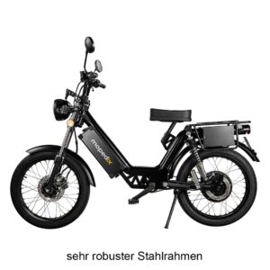 Mopedix Electrix 45er eRoller eMoped schwarz-matt in Seitenansicht