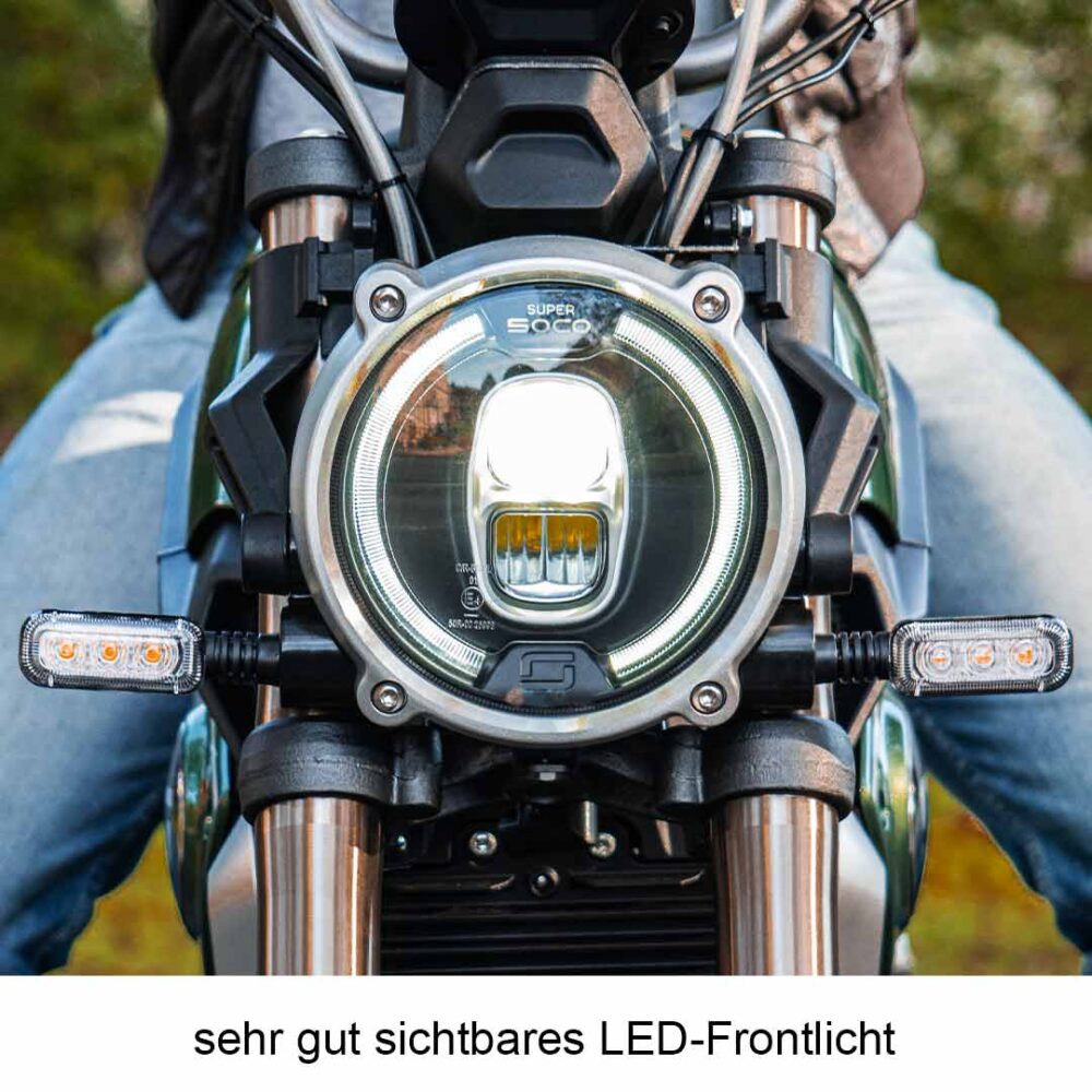 Frontlicht von Super Soco TC Eco Elektromotorrad 45km/h