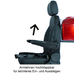 Seitenansicht Sitz von Eco Engel 530 Seniorenmobil