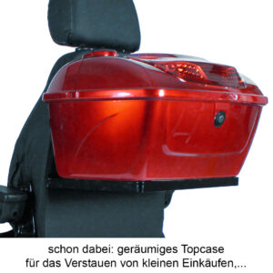 Topcase in rot von Eco Engel 530 Seniorenmobil