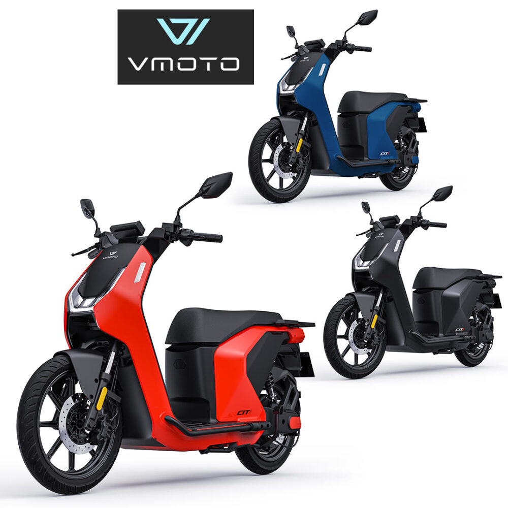 VMoto Citi 125er eRoller in rot, blau, schwarz